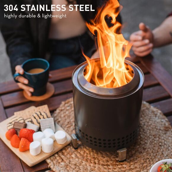 Solo Stove Mesa XL, 7 Inch Tabletop Fire Pit with Stand, Stainless Steel, 2.3lbs - Picture 7 of 8